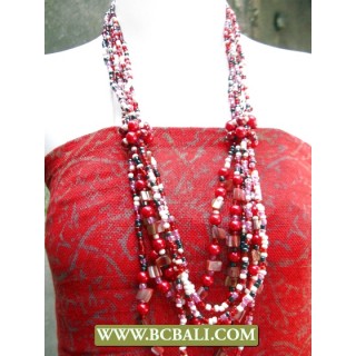 Squins mix Shells and Pearls Necklaces Fashion